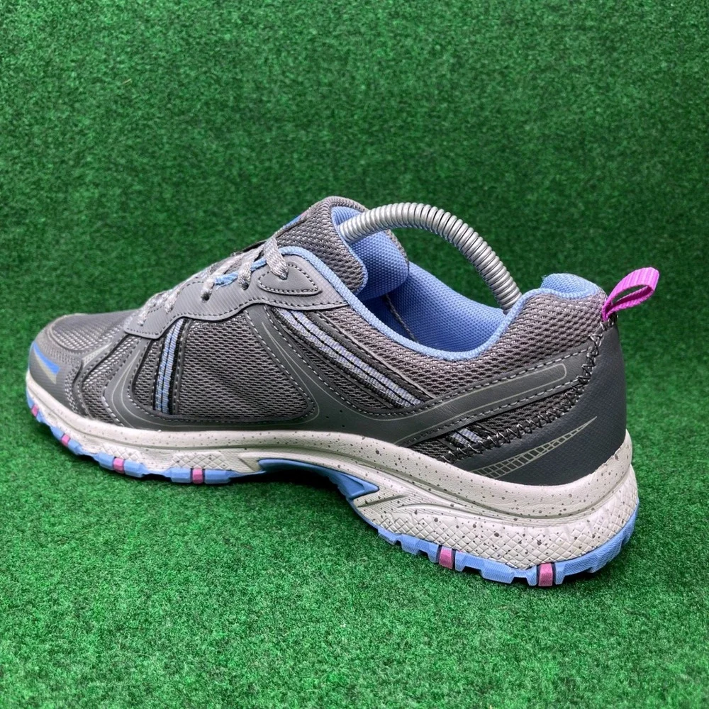 Skechers Hillcrest Vast Adventure Womens 11 Gray Blue Trail Walking Shoes 149820